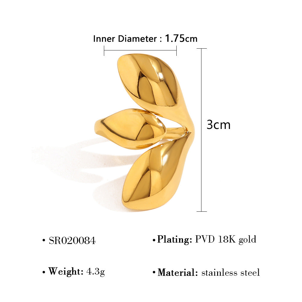 Wholesale 18K Gold Lava Mirror Open Ring